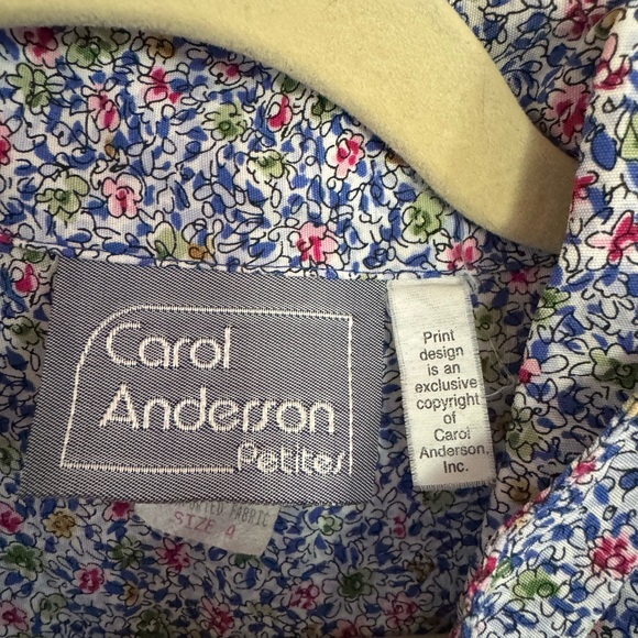 Vintage Blue Floral Maxi Dress - Picture 2 of 3